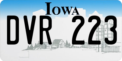 IA license plate DVR223