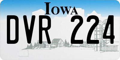 IA license plate DVR224