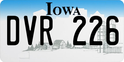 IA license plate DVR226