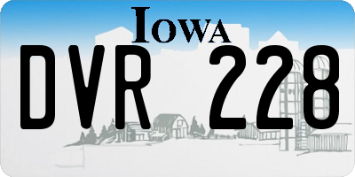 IA license plate DVR228