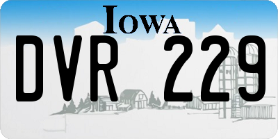 IA license plate DVR229
