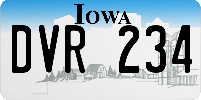 IA license plate DVR234