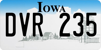 IA license plate DVR235