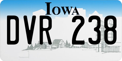 IA license plate DVR238
