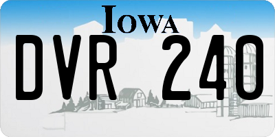 IA license plate DVR240