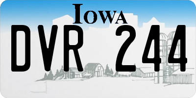 IA license plate DVR244