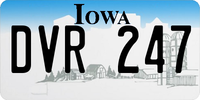IA license plate DVR247