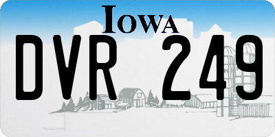 IA license plate DVR249