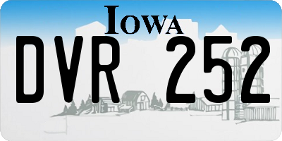 IA license plate DVR252