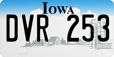 IA license plate DVR253