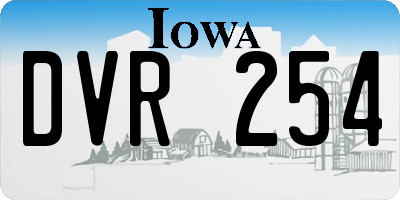 IA license plate DVR254