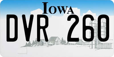 IA license plate DVR260