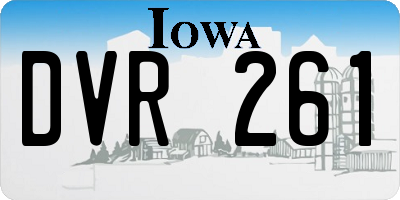 IA license plate DVR261