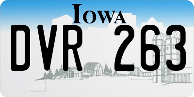 IA license plate DVR263