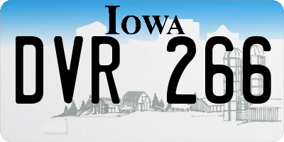 IA license plate DVR266