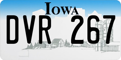 IA license plate DVR267