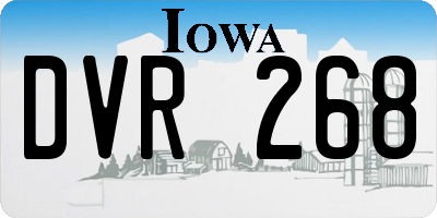 IA license plate DVR268
