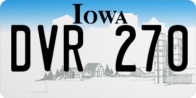 IA license plate DVR270