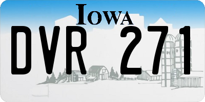 IA license plate DVR271