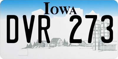 IA license plate DVR273