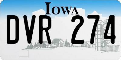 IA license plate DVR274