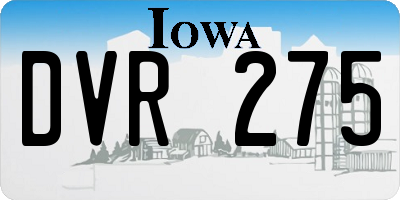 IA license plate DVR275