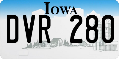 IA license plate DVR280