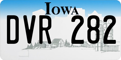 IA license plate DVR282
