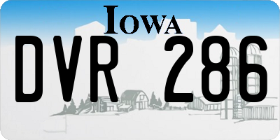 IA license plate DVR286