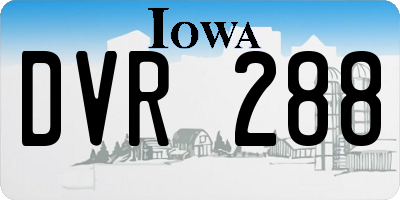 IA license plate DVR288