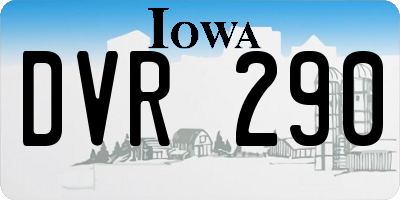 IA license plate DVR290
