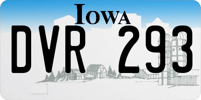 IA license plate DVR293