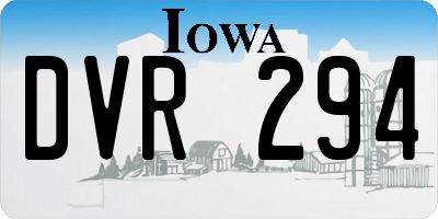 IA license plate DVR294