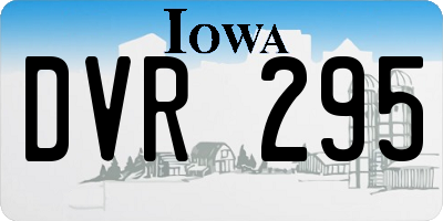 IA license plate DVR295