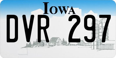 IA license plate DVR297