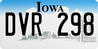 IA license plate DVR298