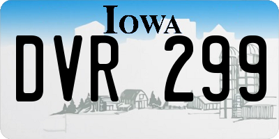 IA license plate DVR299
