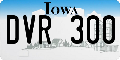 IA license plate DVR300
