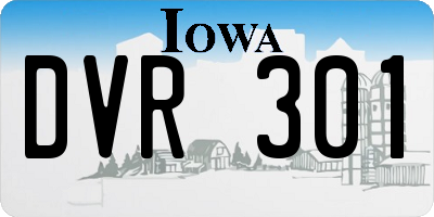 IA license plate DVR301