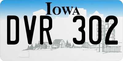 IA license plate DVR302