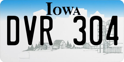 IA license plate DVR304