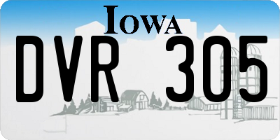 IA license plate DVR305