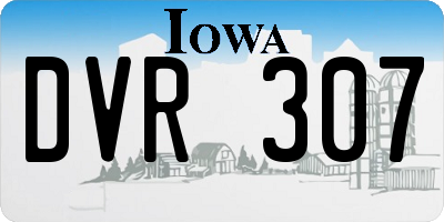 IA license plate DVR307