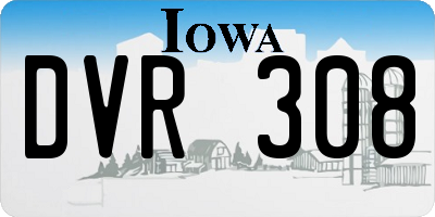 IA license plate DVR308