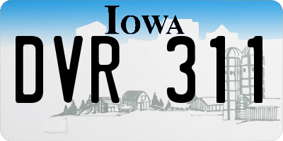 IA license plate DVR311