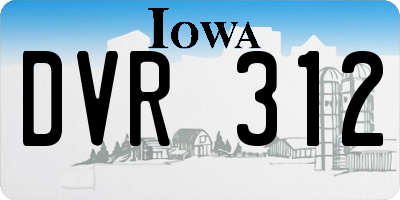 IA license plate DVR312