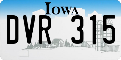 IA license plate DVR315
