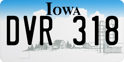 IA license plate DVR318