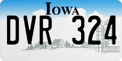 IA license plate DVR324