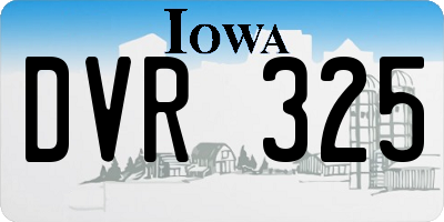 IA license plate DVR325
